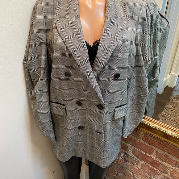 JOIE| oversized plaid blazer| 10 - Picture 2 of 8